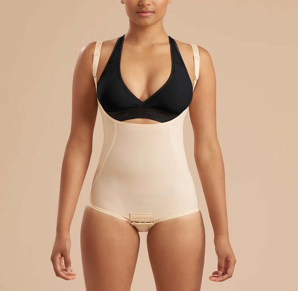Marena Recovery Girdle SFBHA2 *2XL BLACK* High Back Bikini Length STEP 2